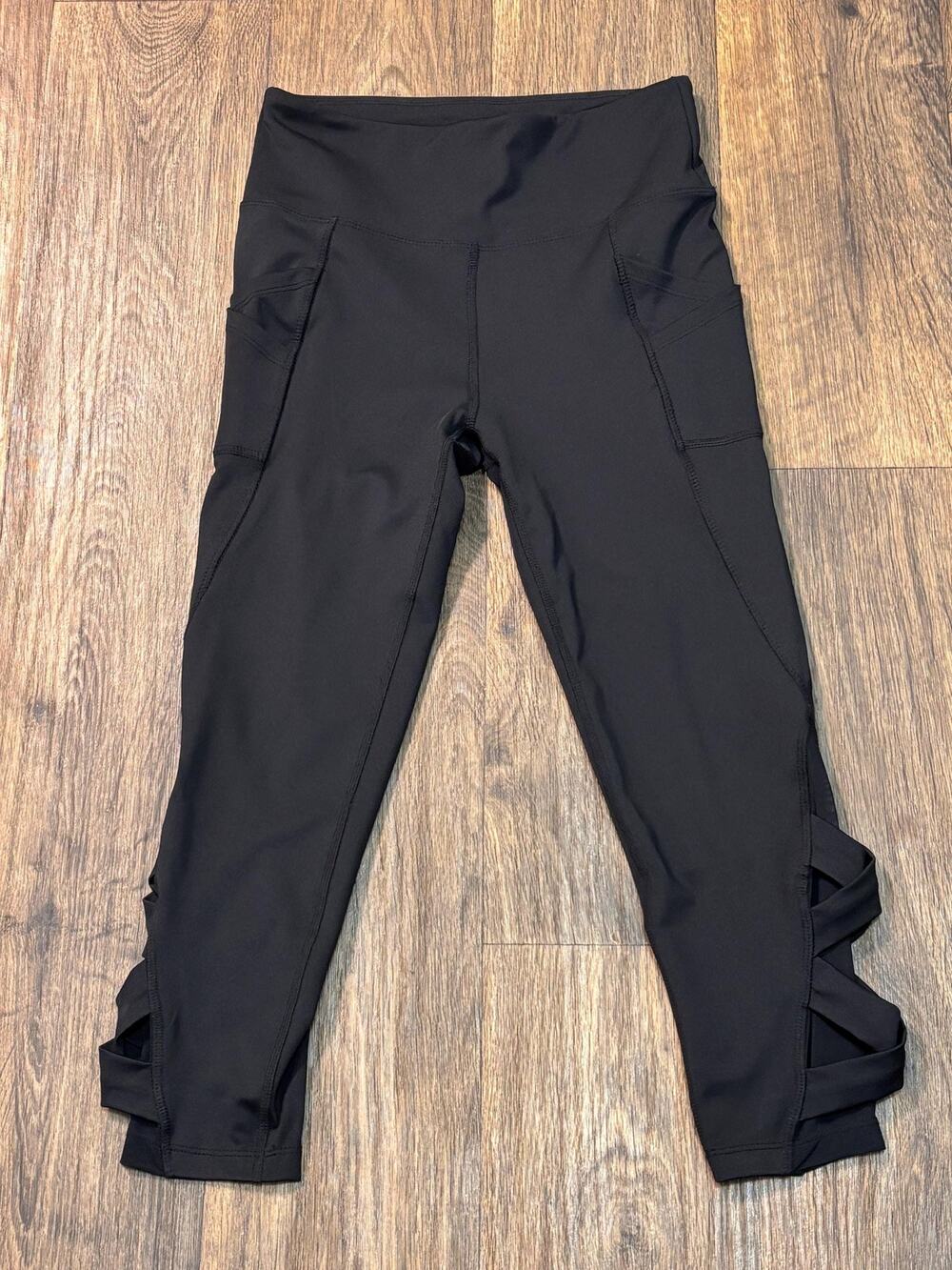Bally Total Fitness Women's Hit High Rise Pocket Legging Pants Black Medium M
